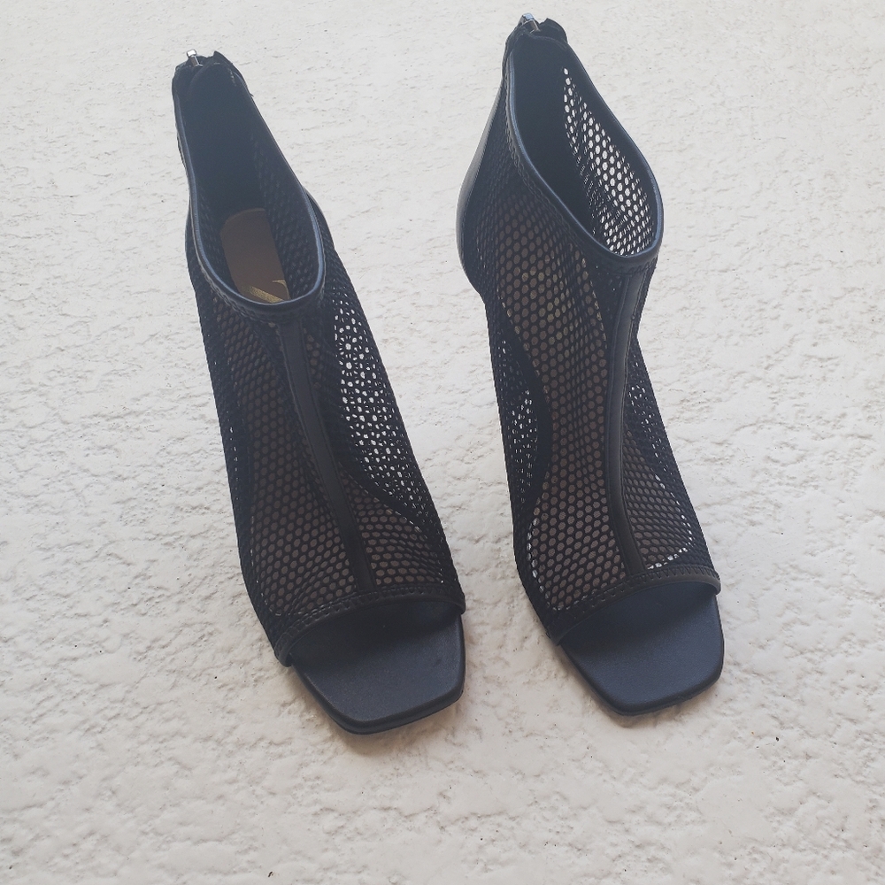Zara Black Mesh High Heel Sandals - Picture 6 of 11